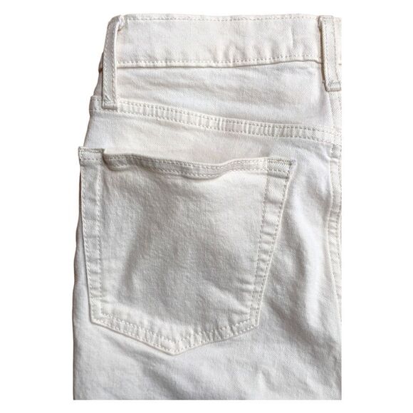 RE/DONE 70S Stove Pipe High Rise Vintage White Button Fly Ankle Jeans Size 28 - Picture 8 of 12